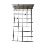 Silver & black metal wall rack, 1970