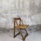 Vintage folding chair in wood by Aldo Jacober