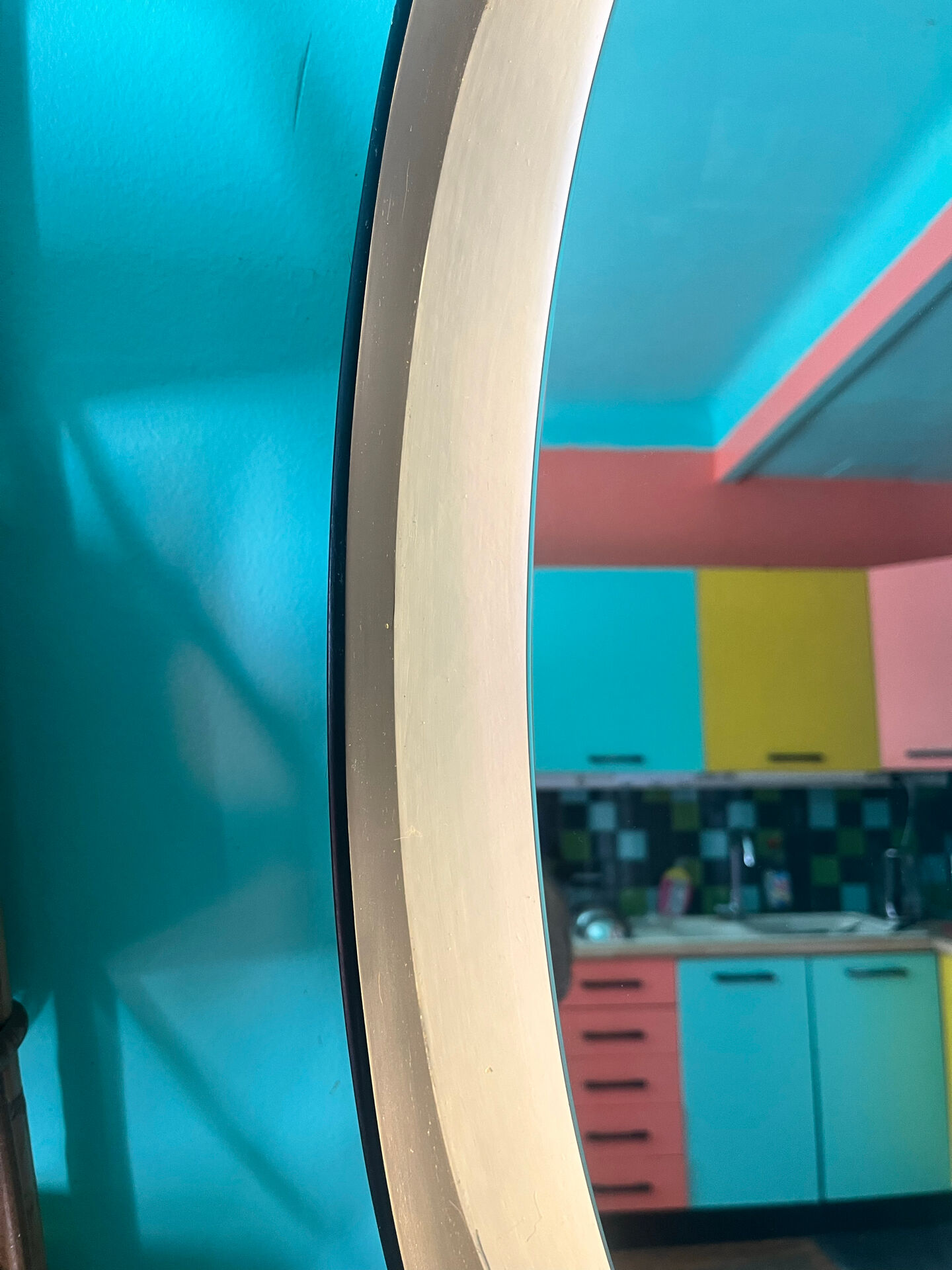 Sublime Vintage Oval Mirror with Lights (1970s/1980s) 50x80 cm – Style