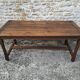 Extendable oak farmhouse table