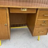 Vintage Schoolmaster's Desk Mullca Delagrave 1970 Mid-century Desk
