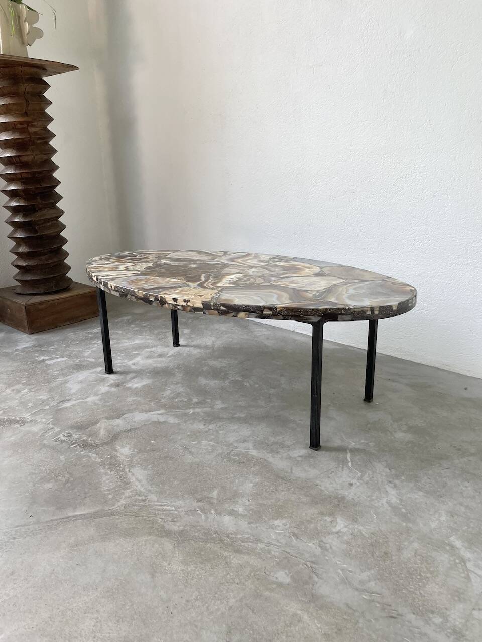 1950s Madagascar aragonite coffee table
