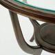 Italian round coffee table from the 1950s with a glass top, attributed to Carlo di Carli.