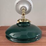 Green opaline wall light
