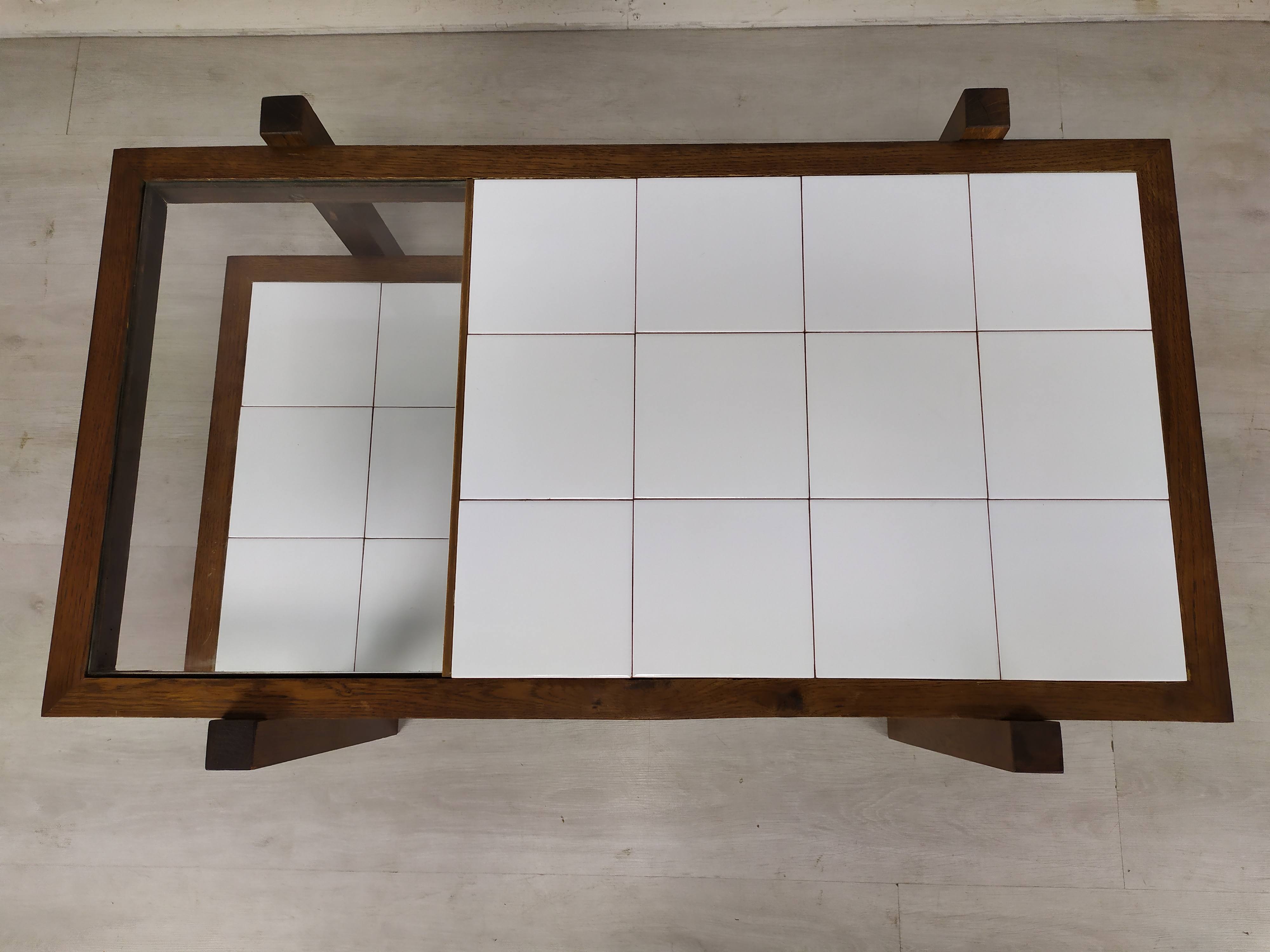 Vintage coffee table double trays