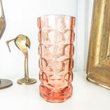 Art Deco geometric pink vase