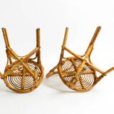 Pair of very beautiful rare original 1960s Italian bamboo chairs