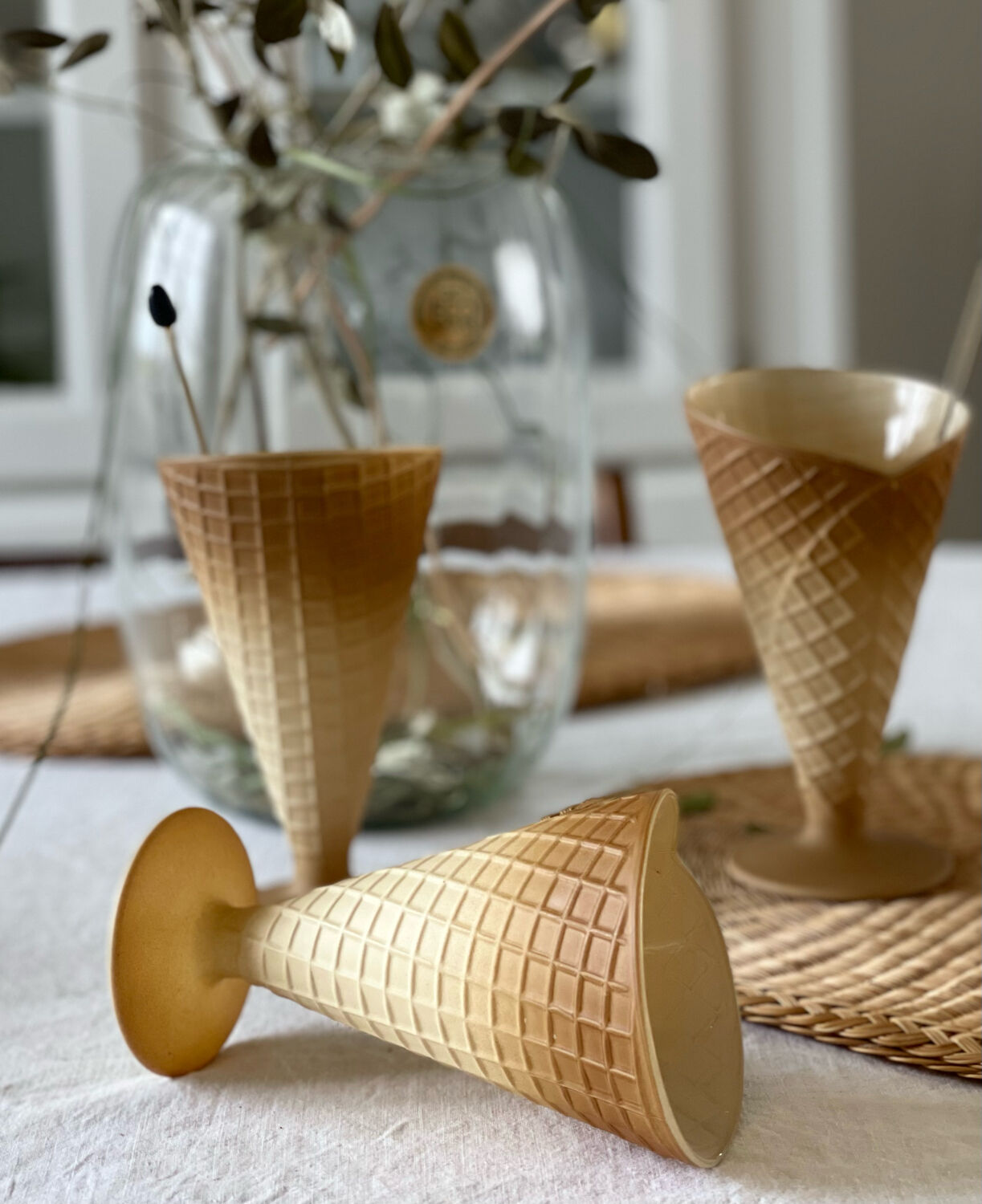 Set of 5 ice cream cups Italy 1960