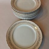 12 assiettes plates "Valence" Moulin des Loups Orchies
