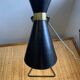 Vintage 1970s black metal cocotte lamp