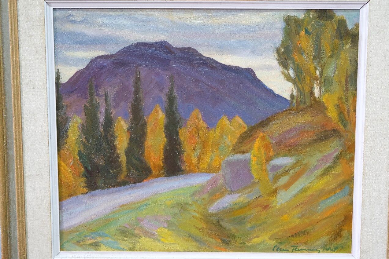 Steen Flemming ( 1897-1977 ), Swedish Impressionist Painting, 1948, Oil on Panel, Framed.