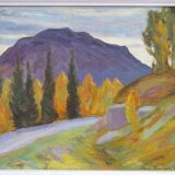 Steen Flemming ( 1897-1977 ), Swedish Impressionist Painting, 1948, Oil on Panel, Framed.