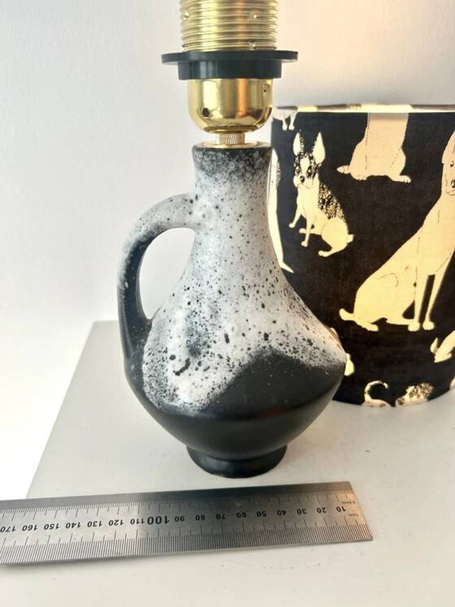 Rare design lamp in ceramic from West Germany by Bay Keramik - cordless, suitable for outdoor use.