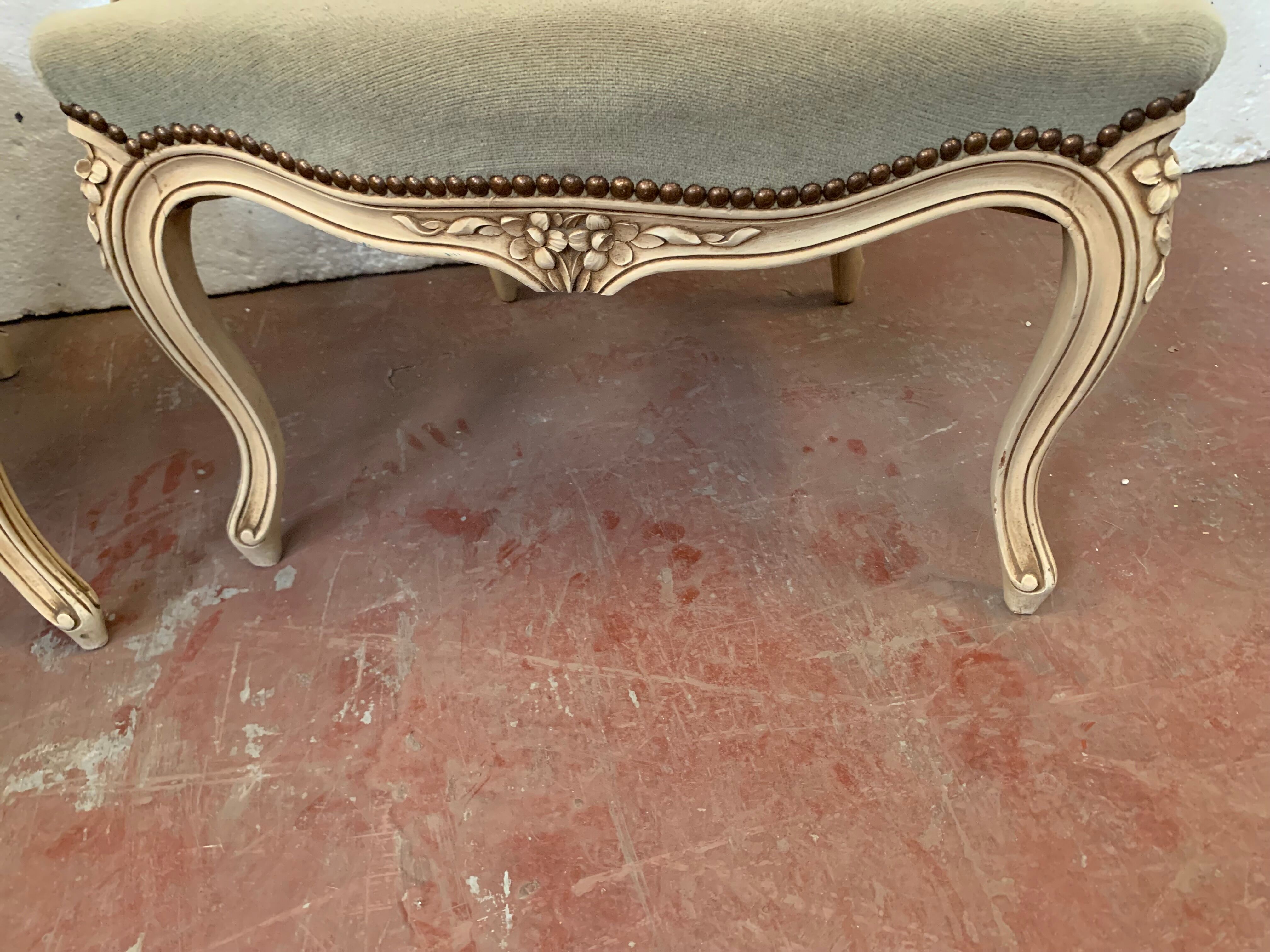 Pair of Louis XV style convertible in patinated beech XX century