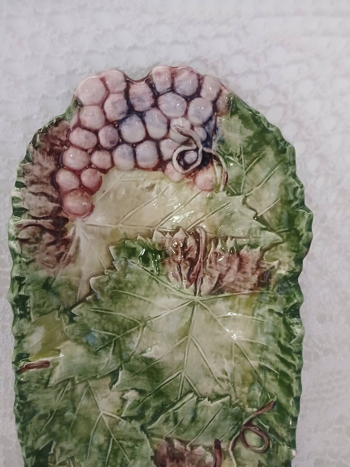 Antique oval slip dish