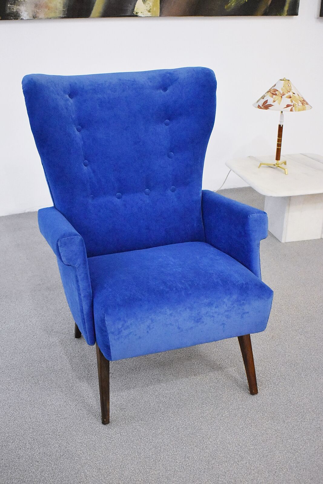Austrian wingback armchair