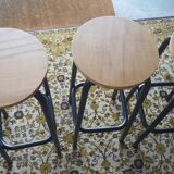old metal-wood workshop stool