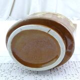 Antique Art Deco bottle, France, ceramic with handle and stopper