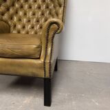 Armchair shepherdess chesterfield olive green