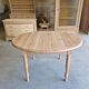 Oval solid cherry wood table with drop leaves + 2 extensions