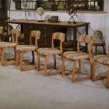 Set of 6 vintage 1960s 'Sleigh' chairs