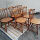 Set 6 chaises western bistrot vintage