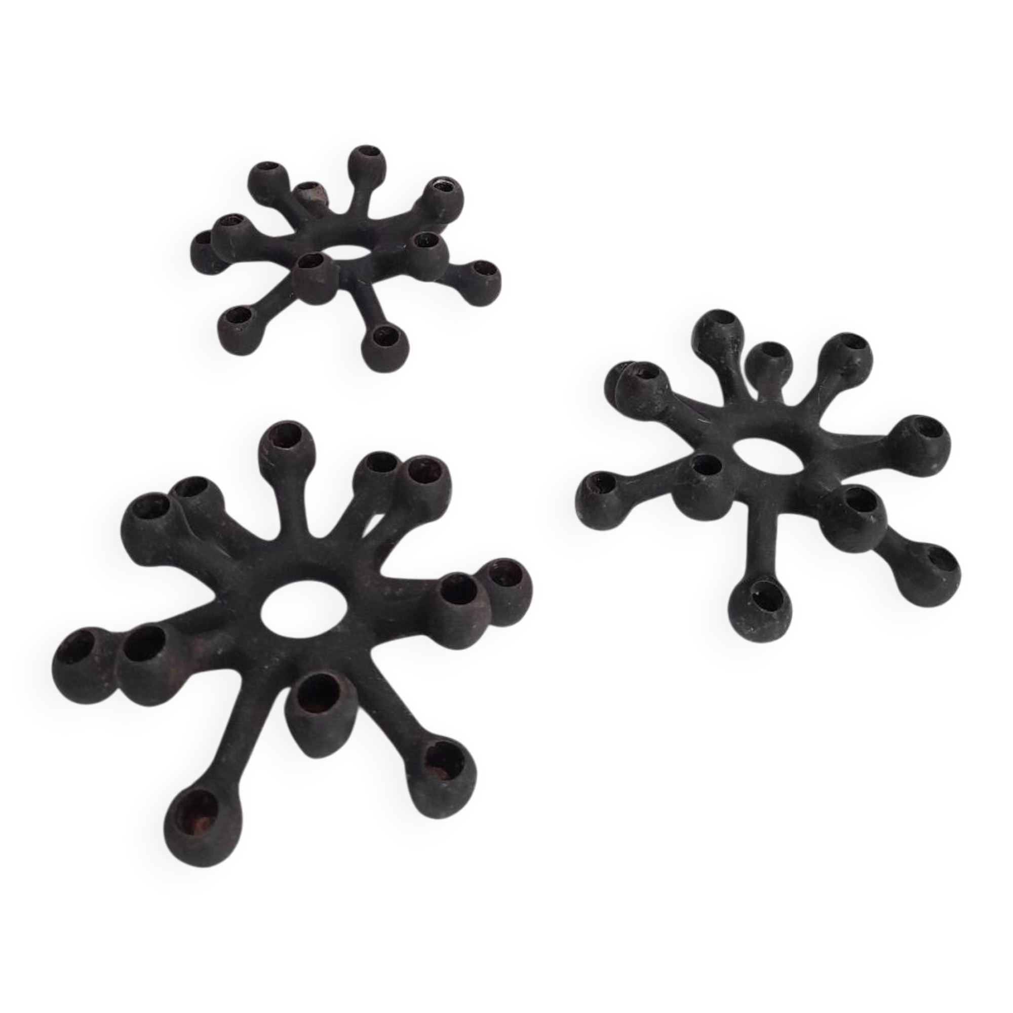 3 Spider candle holders by Jens Quistgaard dansk