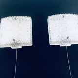 Glass Sconce Wall Lamps from Bur Leuchten, 1960s, Set of 2