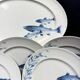 Villeroy & Boch Pescara porcelain set blue fish 6 plates + dish
