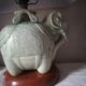 Duo de lampes éléphant en ceramique