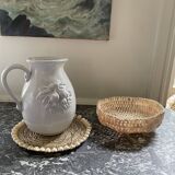 Pitcher in dabbling cherry decoration