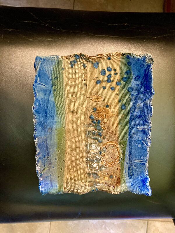 Coupelle en céramique émaillée  monogramme à identifier - vintage 80 - n°34bis