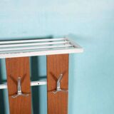 Vintage hardwood coat rack, minimalist mid-century coat rack.