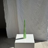 Vintage polished green glass soliflore vase H32