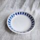 Badonviller Round Foot Dishes Blue Harlequin Patterns "Marie"