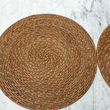 3 wicker and bamboo placemats
