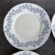 4 antique plates by Franz Anton Mehlem "Anita", antique porcelain