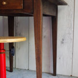 Old rustic wooden farmhouse table in 50s