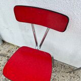Chairs in formica red foot compass