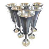 Lot of 6 silver metal cups