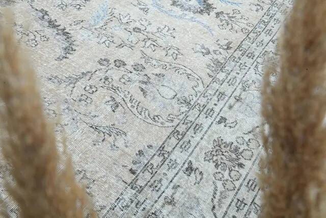 1970s Vintage Persian Handmade Wool Cotton Brown Area Rug 271x371