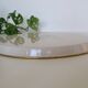 Round metal top, brown parameciums, made in France, vintage