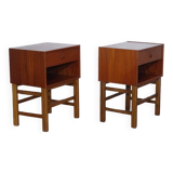 Paire de chevets vintage scandinave en teck 1960