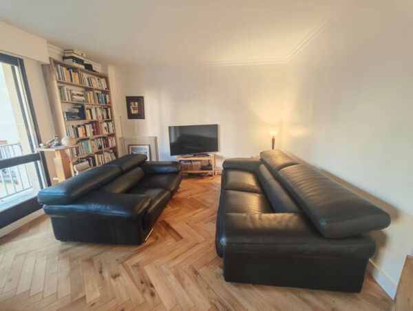 Canapés Roche Bobois cuir noir – 3/4 places + 2 places