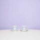 Set of 2 Hexagonal Candle Holders Royal Copenhagen