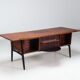 Scandinavian executive desk in rosewood with bar Denmark 1960