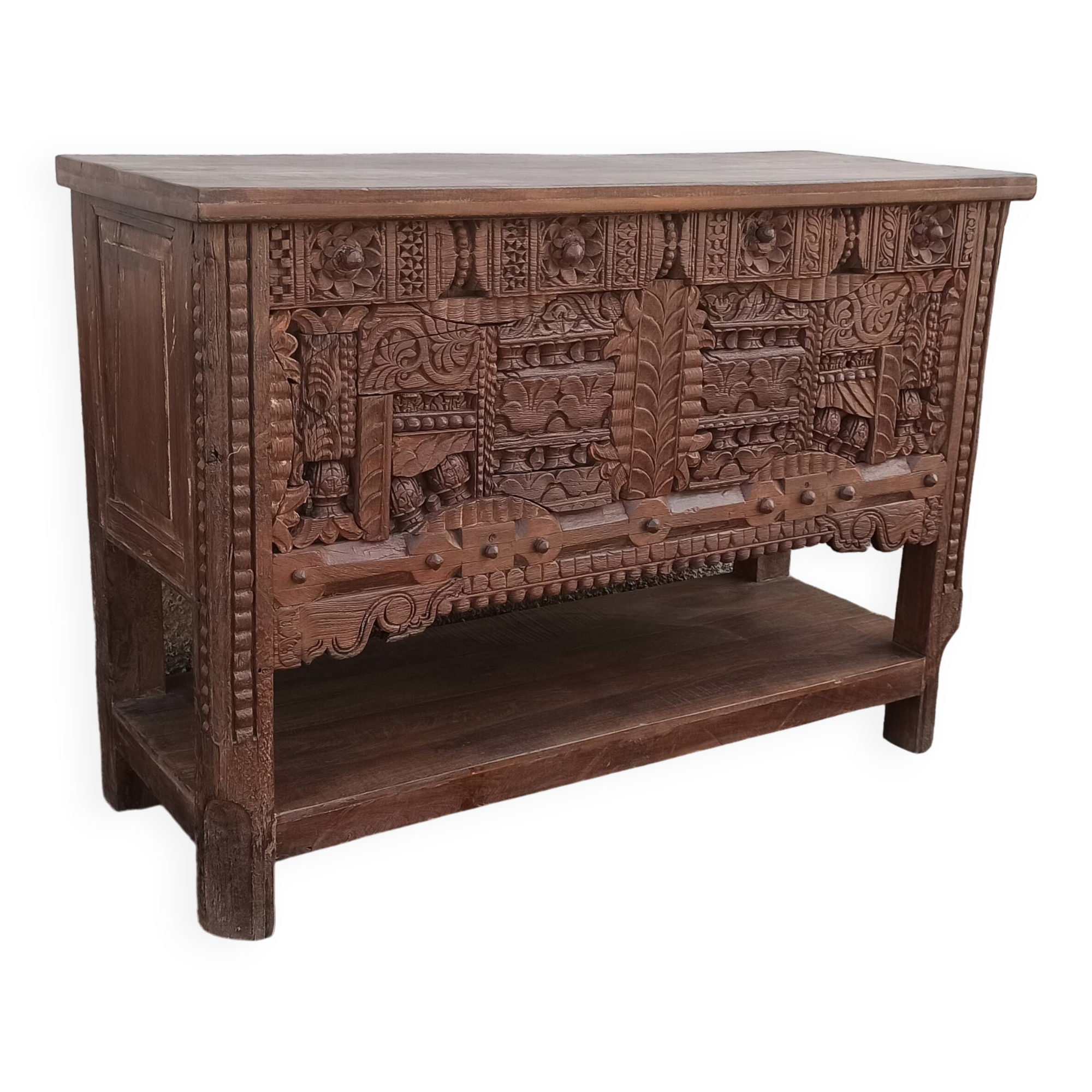 Old wooden high chest