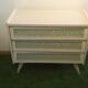 Chest of drawers 3 rattan and wood drawers