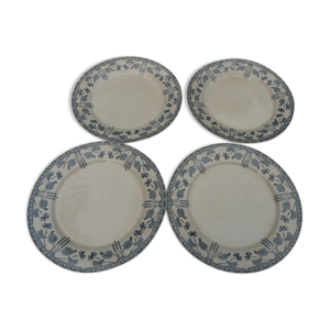 4 assiettes plates Sarreguemines