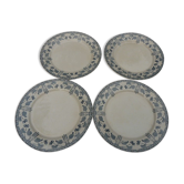 4 flat plates Sarreguemines U&Cie hazelnut model